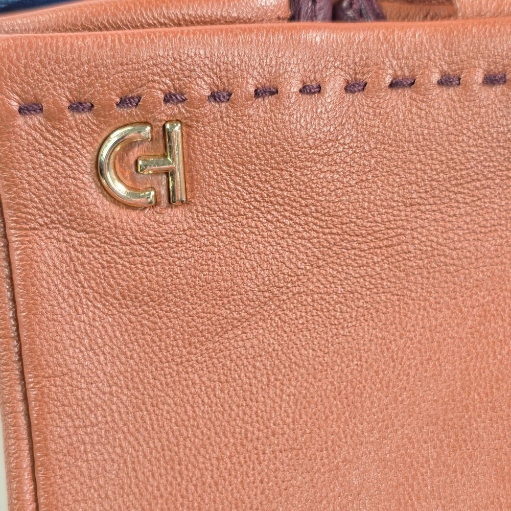 Cole Haan Women Glove Large British Tan Leather Stud Touchscreen 100521 NWT - Picture 4 of 9